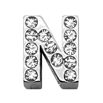 Rhinestone Letters Sliding Collar 3/4" (18 MM) Charms.