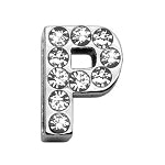 Rhinestone Letters Sliding Collar 3/4" (18 MM) Charms.