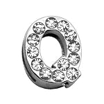 Rhinestone Letters Sliding Collar 3/4" (18 MM) Charms.