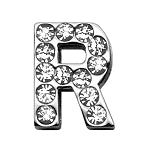 Rhinestone Letters Sliding Collar 3/4" (18 MM) Charms.