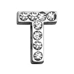Rhinestone Letters Sliding Collar 3/4" (18 MM) Charms.
