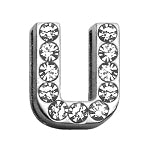 Rhinestone Letters Sliding Collar 3/4" (18 MM) Charms.