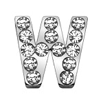 Rhinestone Letters Sliding Collar 3/4" (18 MM) Charms.