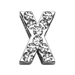 Rhinestone Letters Sliding Collar 3/4" (18 MM) Charms.