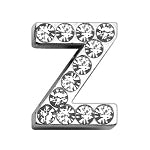 Rhinestone Letters Sliding Collar 3/4" (18 MM) Charms.