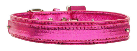 Pink Metallic Two - Tier Dog Collar