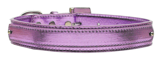 Purple Metallic Two-Tier Dog Collar
