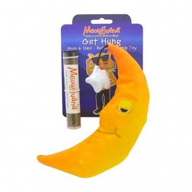 Meowijuana® Get Hung Moon and Star Refillable Cat Toy.