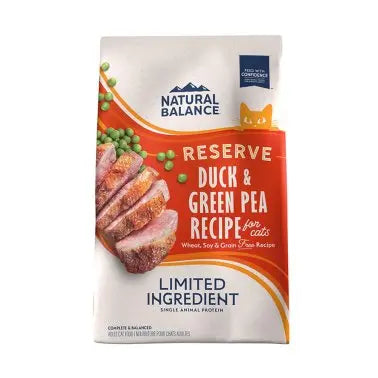 Natural Balance Reserve GF Duck & Green Pea Recipe 4lb Bag.