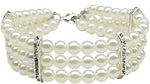 Three Row Pearl Pet Necklace.