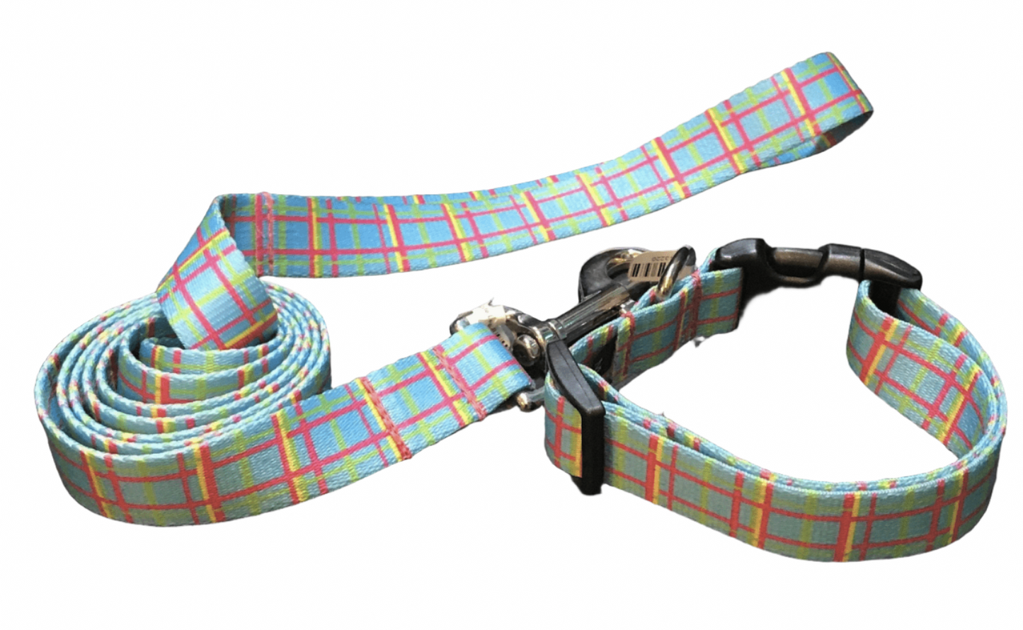 Blue Easter Basket Argyle Dog Collar or Lead (5/8" Wide).