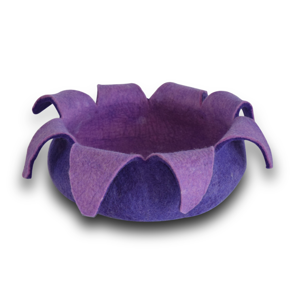 PURPLE PETAL BASKET.