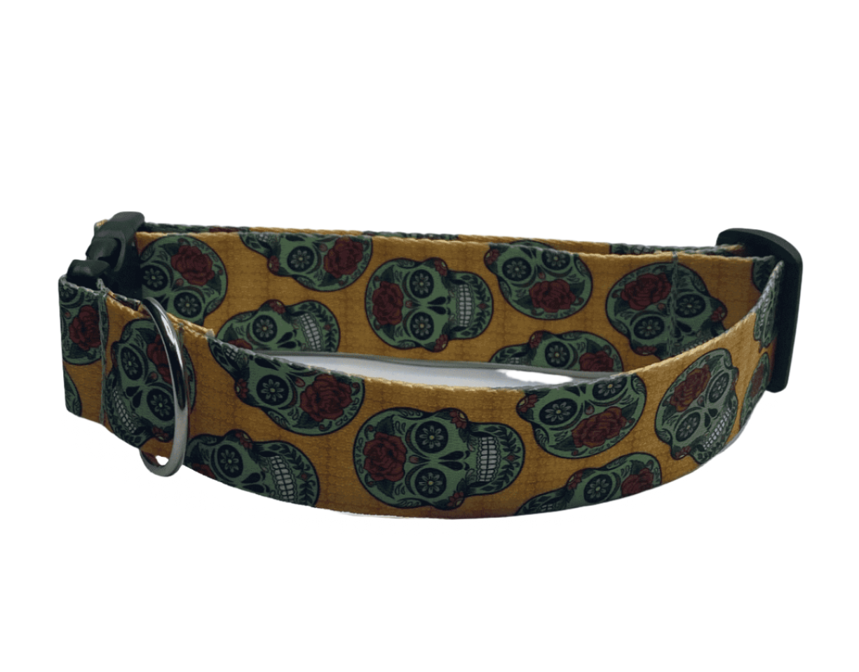 Day of The Dead Dog Collar (1.5" Wide).