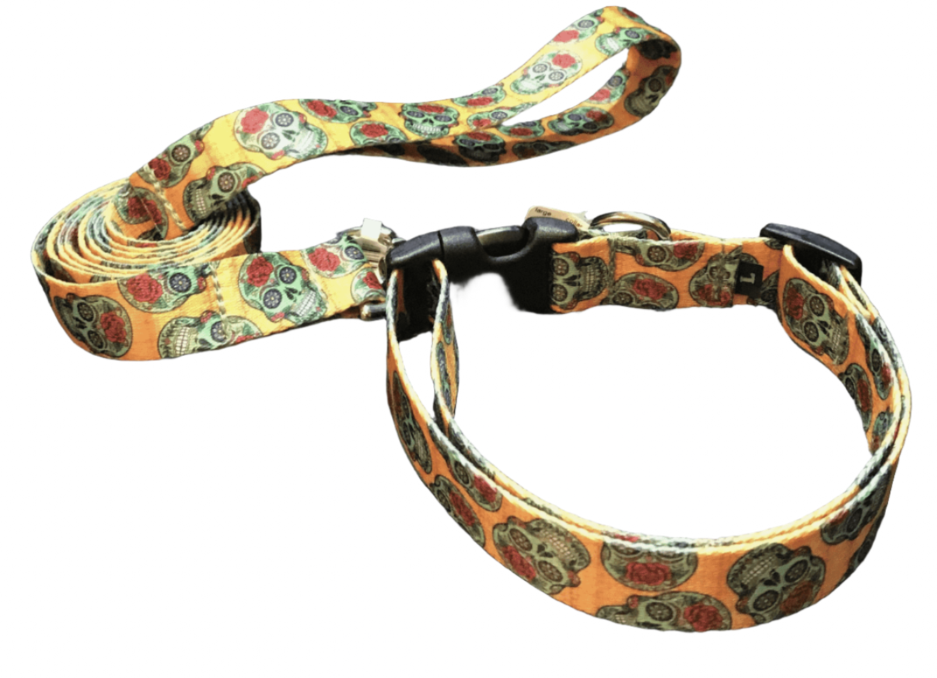 Day of the Dead Dog Collars or Leads (1" Wide).