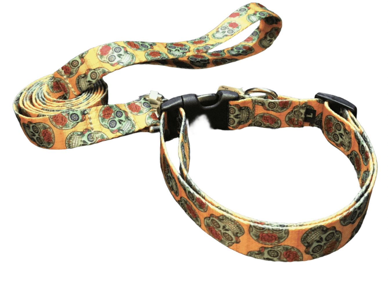 Day of the Dead Dog Collars or Leads (5/8" Wide).