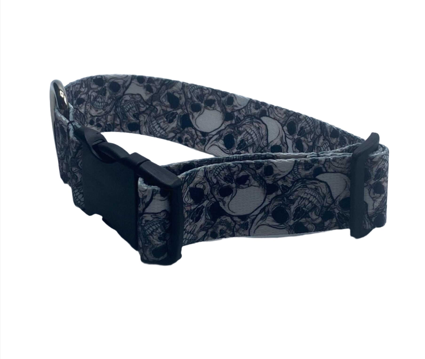 Deathly Skulls Dog Collar (1.5" Wide).