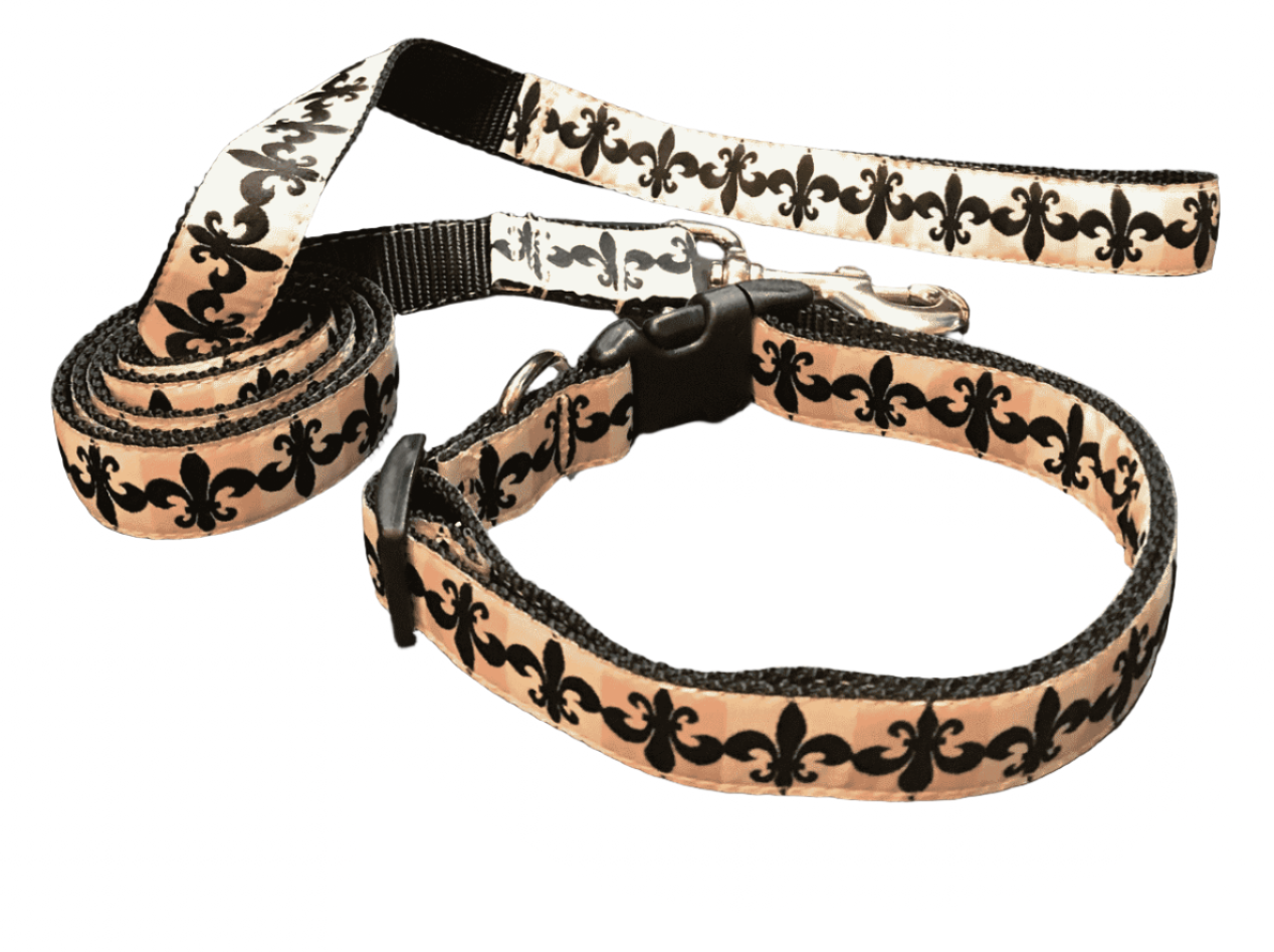 Fleur de France Dog Collar or Lead (1" Wide).