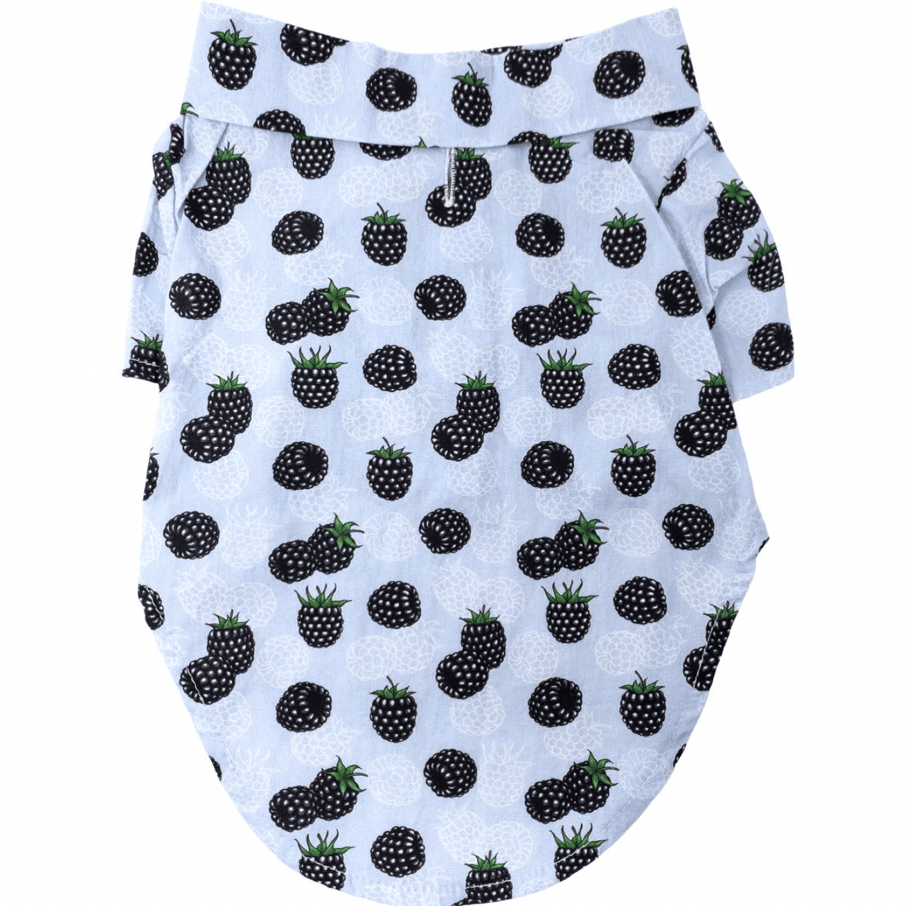 Hawaiian Camp Dog Shirt - Blackberries.