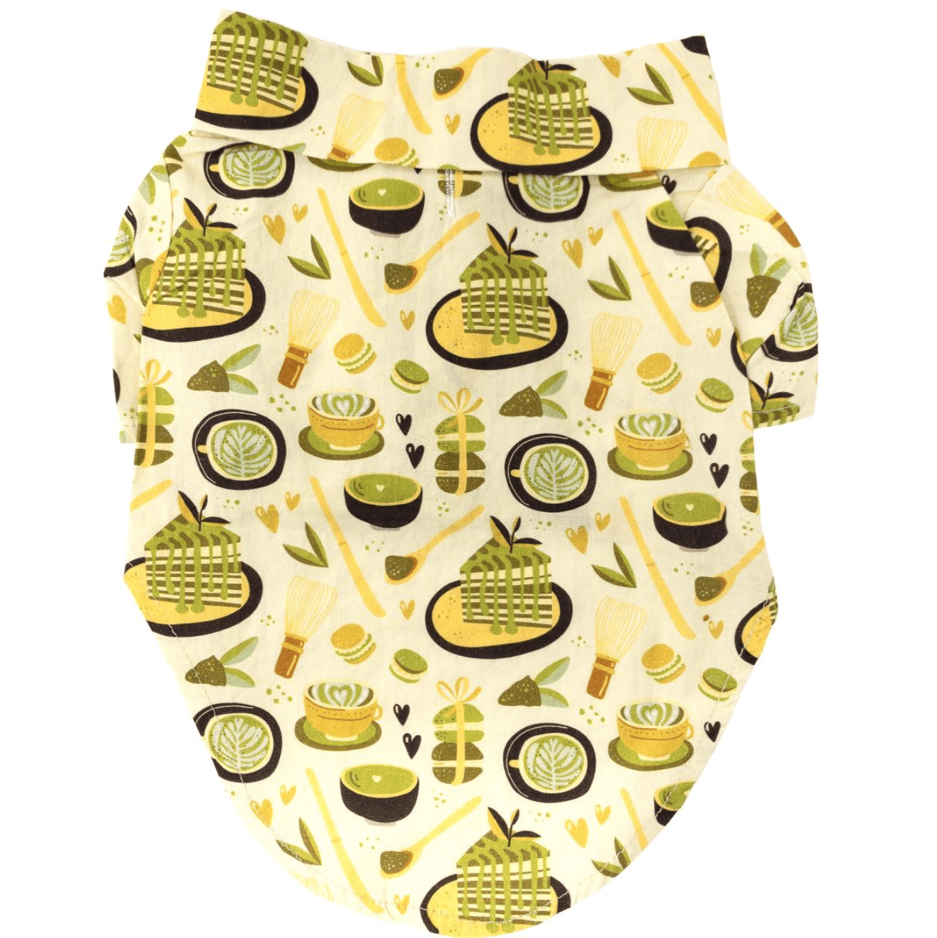 Hawaiian Camp Dog Shirt - Matcha Tea.