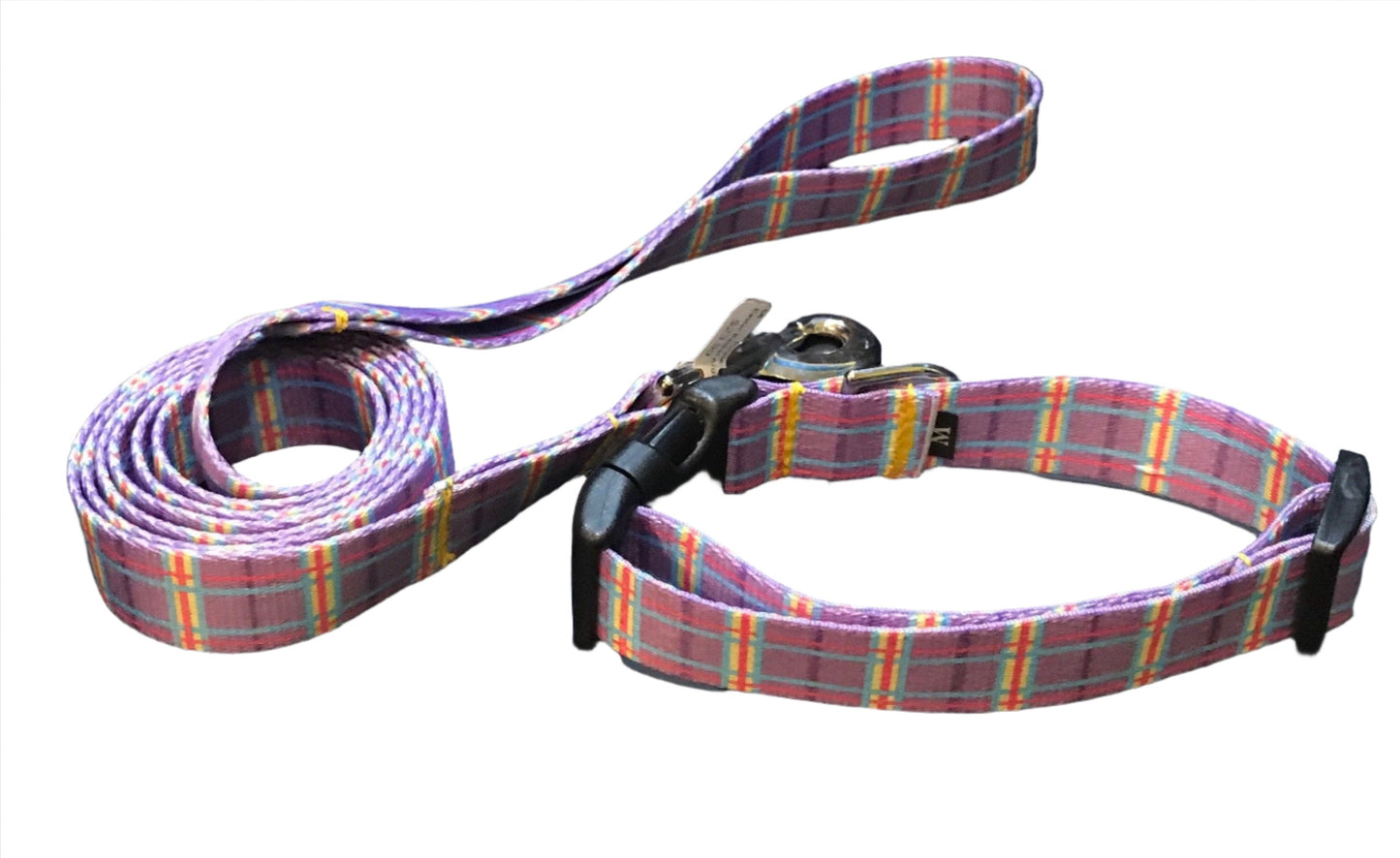 Purple Easter Basket Argyle Dog Collar or Lead.