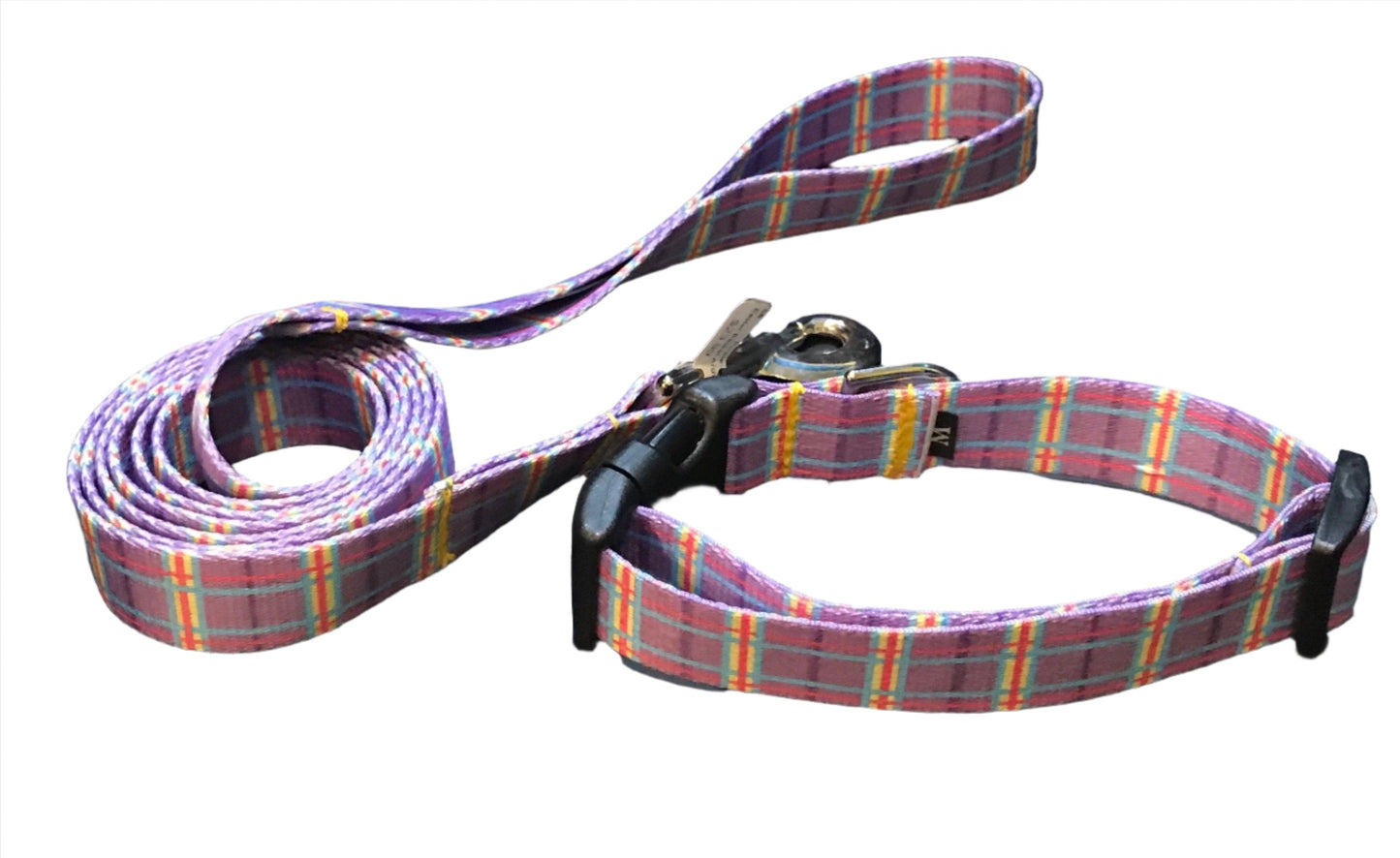 Purple Easter Basket Argyle Dog Collar or Lead.