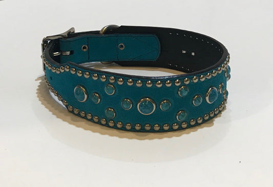 Turquoise Suede Collar.