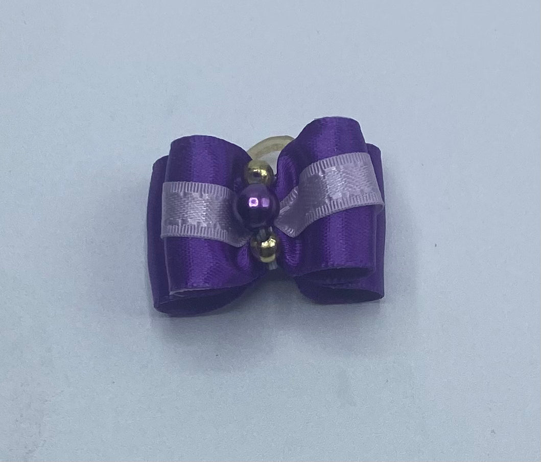 Purple Fancy Dog Hair Bows.