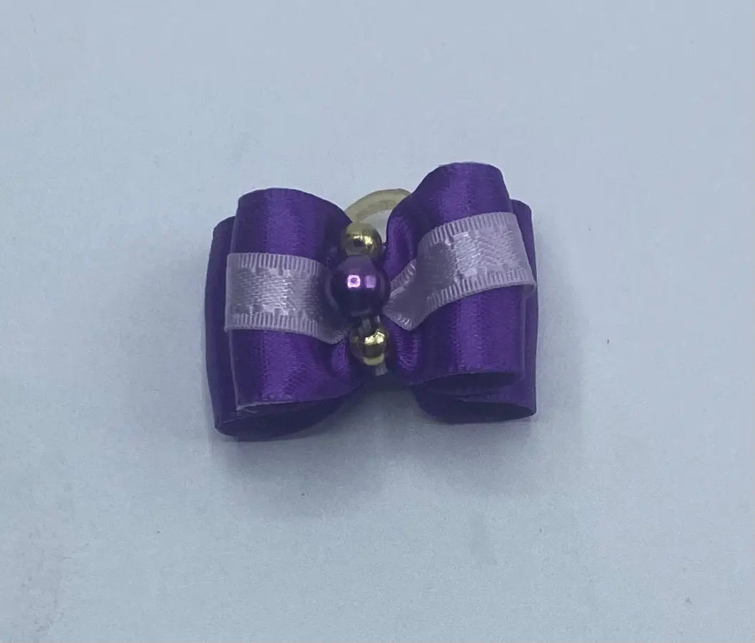Purple Fancy Dog Hair Bows.