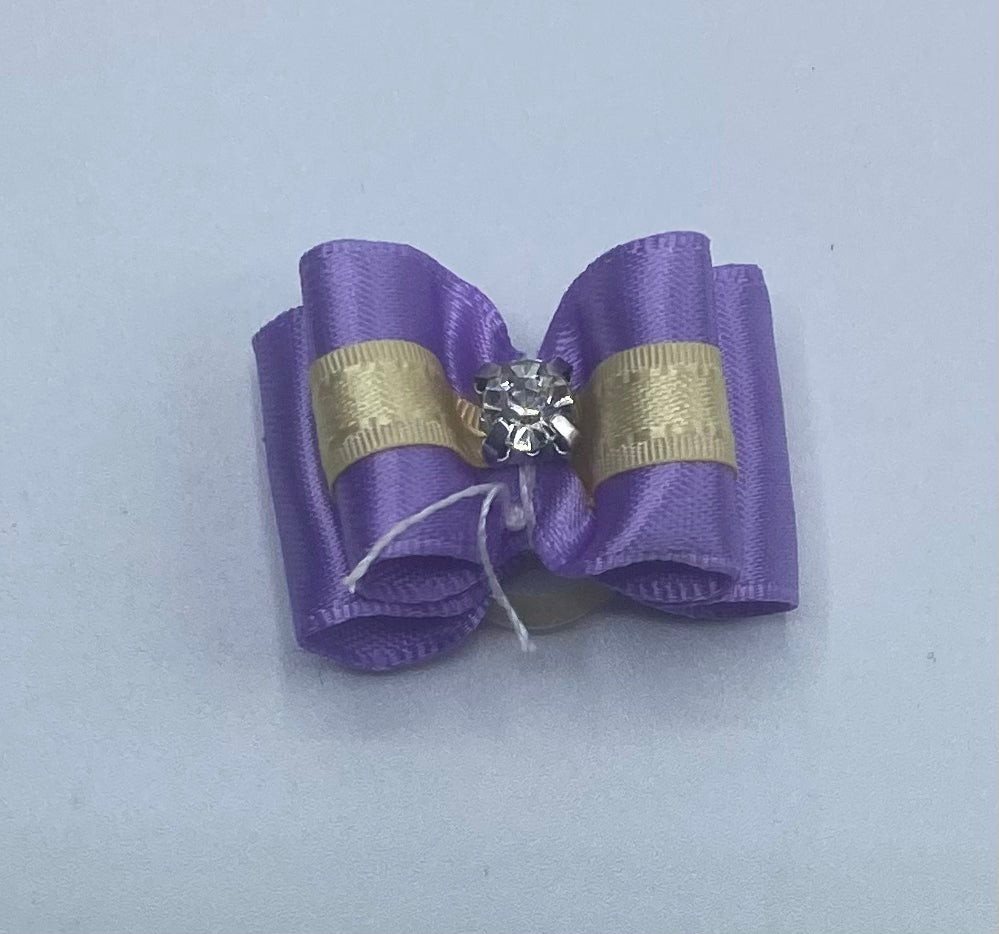 Purple Fancy Dog Hair Bows.