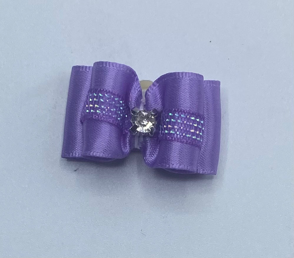 Purple Fancy Dog Hair Bows.