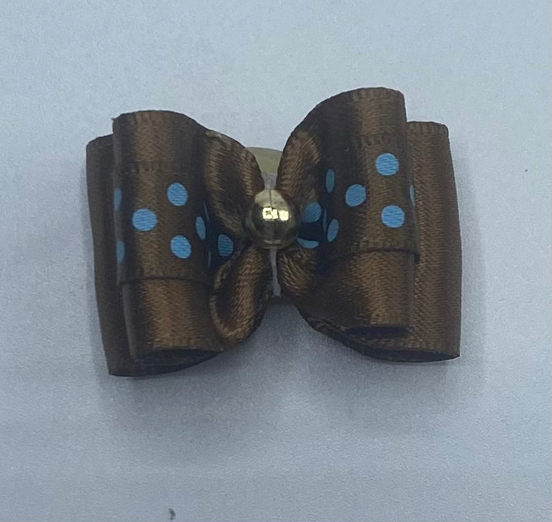 Brown Fancy Dog Hair Bows.