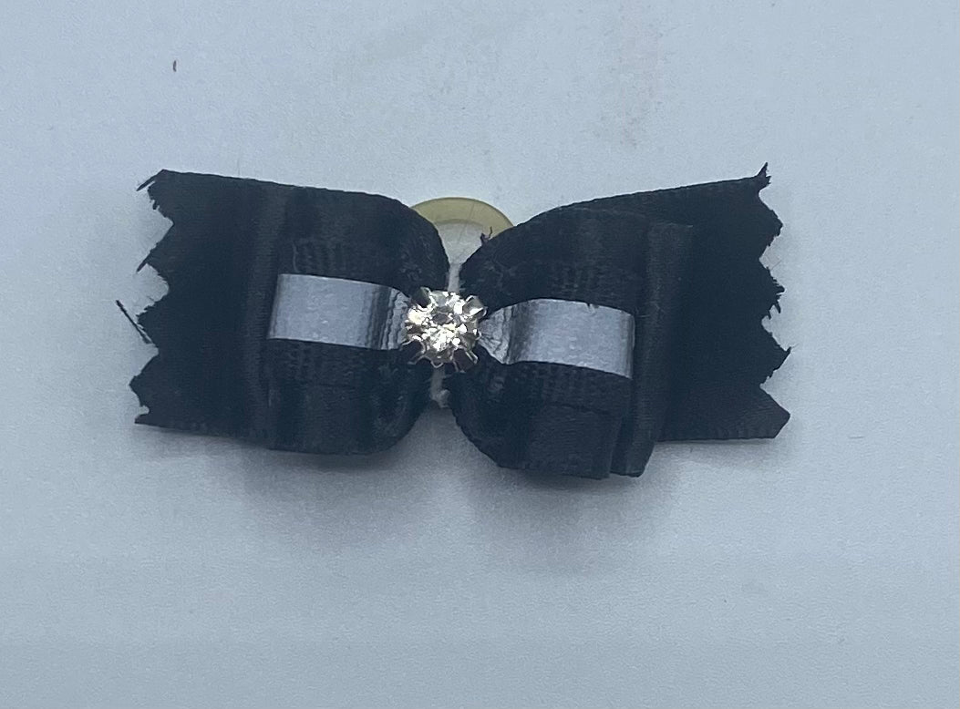 Black Fancy Dog Hair Bows.