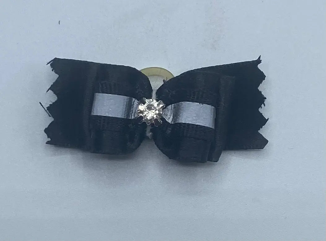 Black Fancy Dog Hair Bows.
