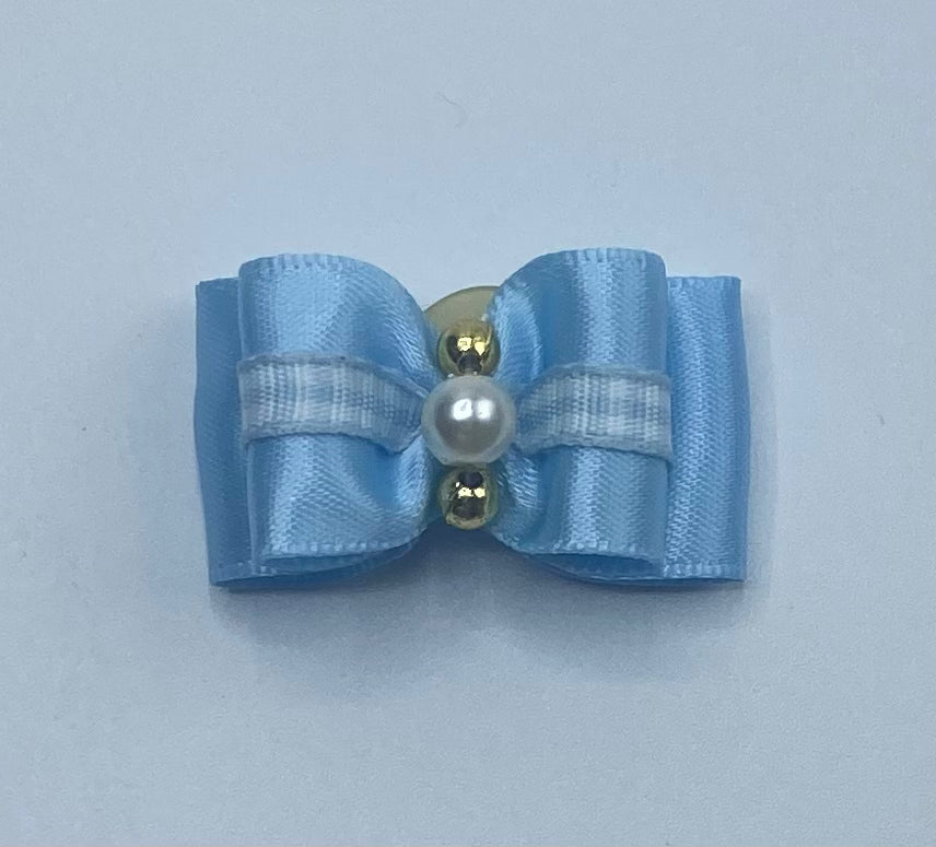 Blue Fancy Dog Hair Bows.