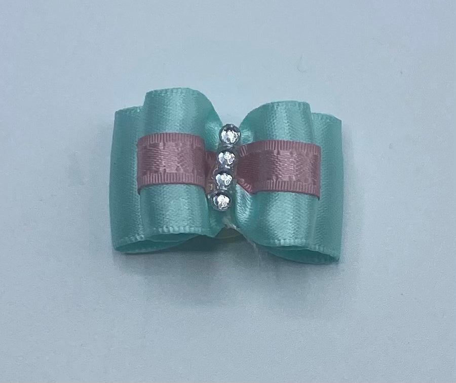 Blue Fancy Dog Hair Bows.
