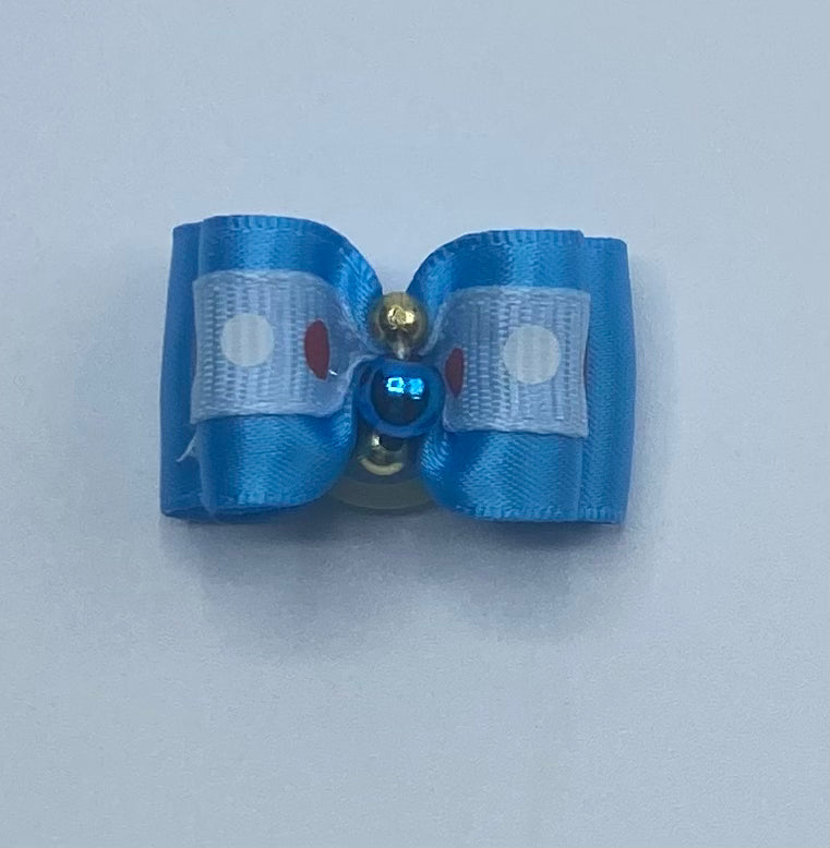 Blue Fancy Dog Hair Bows.