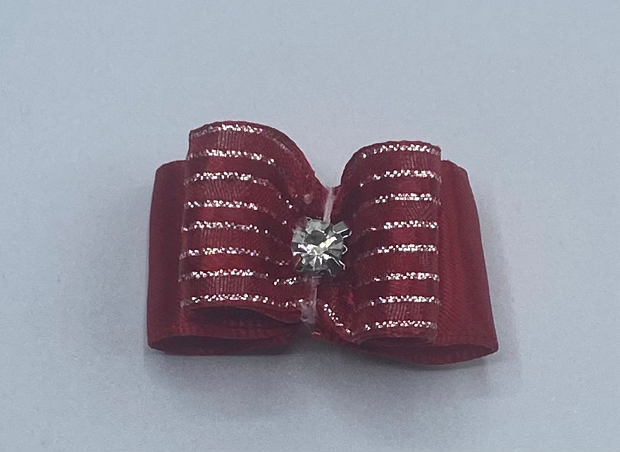 Red Fancy Dog Hair Bows.