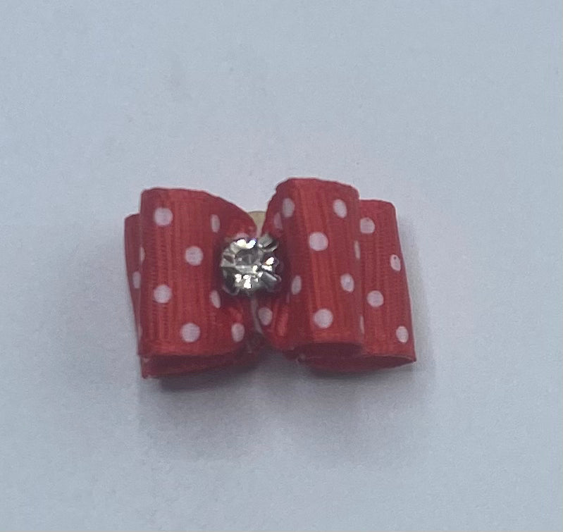 Red Fancy Dog Hair Bows.