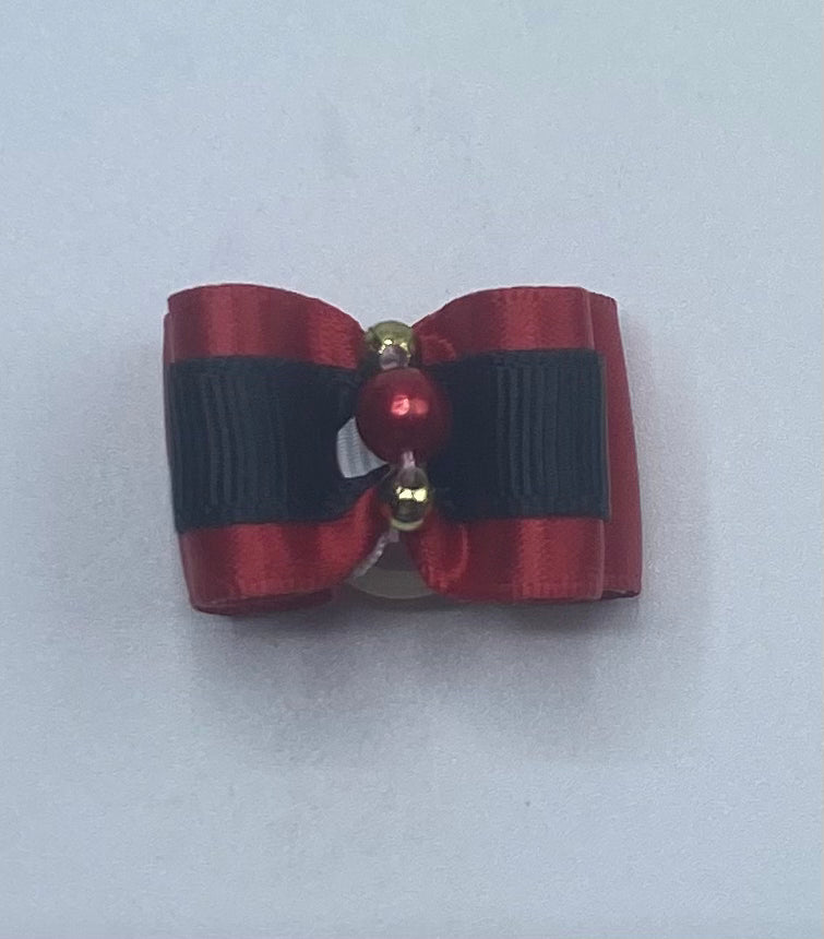 Red Fancy Dog Hair Bows.