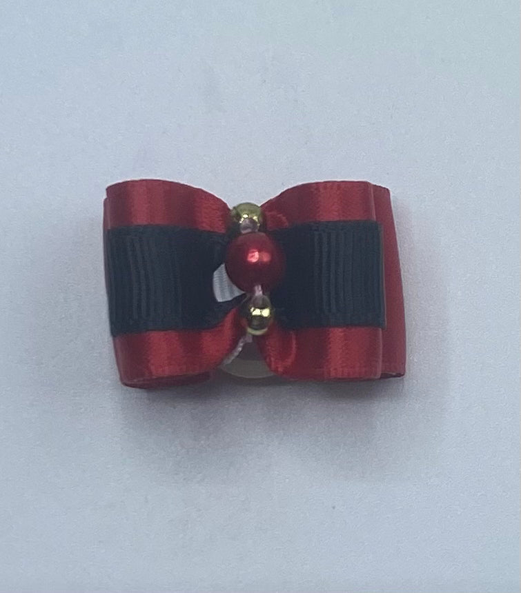 Red Fancy Dog Hair Bows