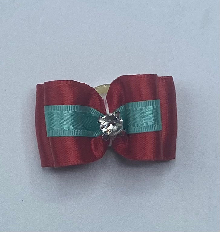 Red Fancy Dog Hair Bows.