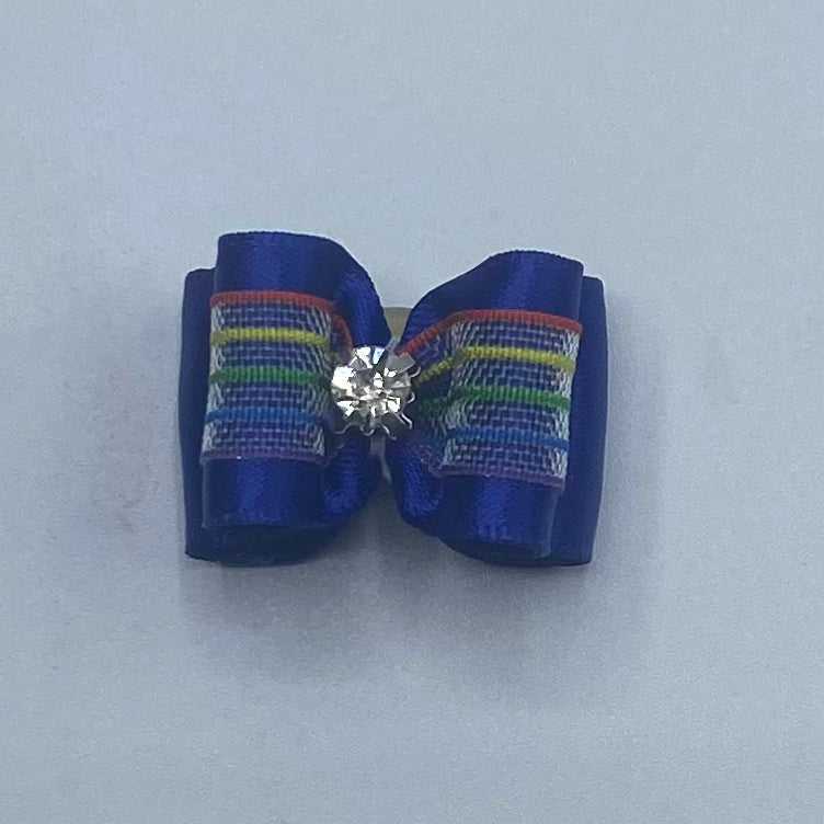 Blue Fancy Dog Hair Bows.