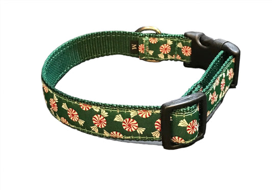 Peppermint Rounds Candy Dog Collars or Leads.