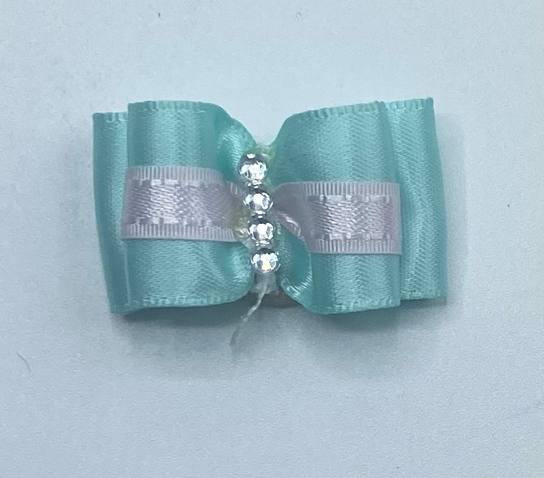 Blue Fancy Dog Hair Bows.