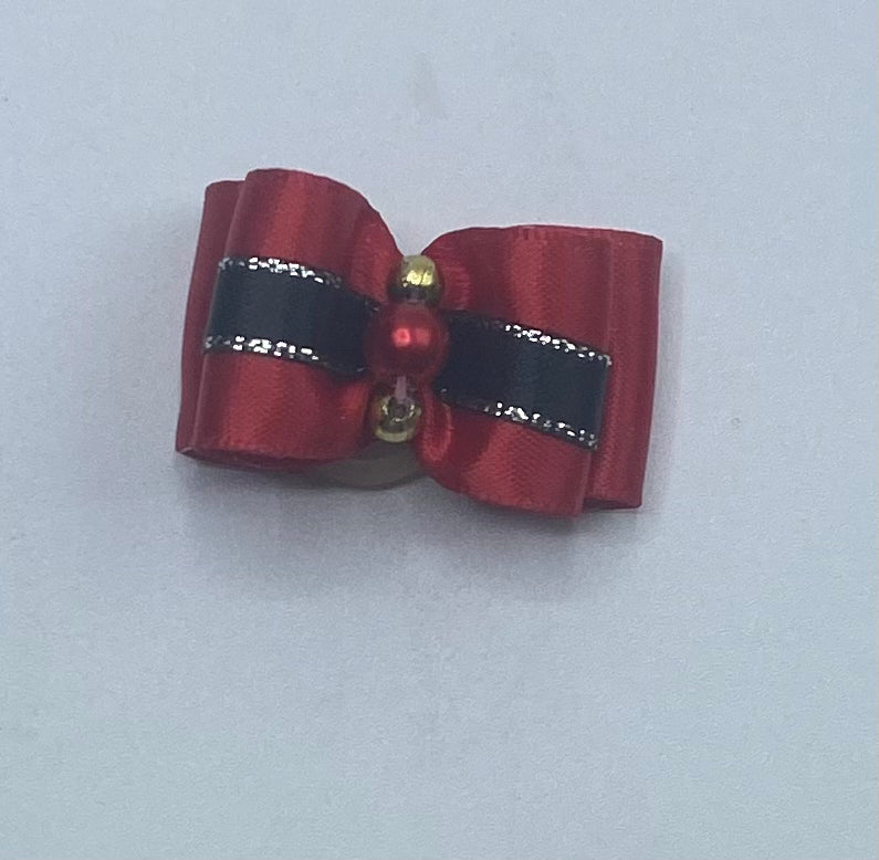 Red Fancy Dog Hair Bows.