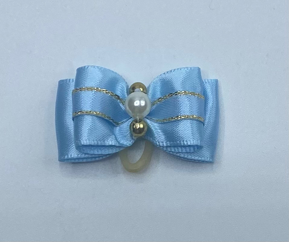 Blue Fancy Dog Hair Bows.