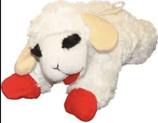 Lamb Chop Dog Toy.