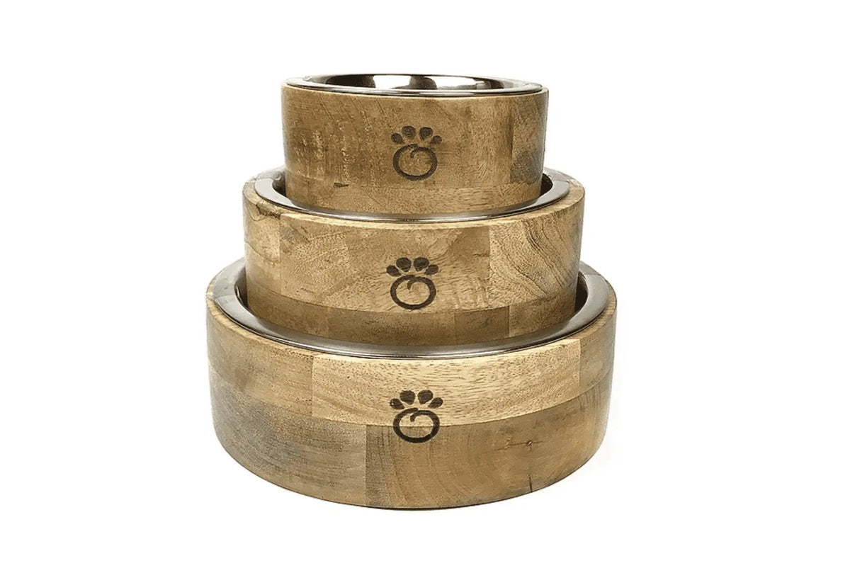 Mango Wood Dog Bowl.