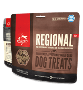 Orijen's Freeze - Dried Dog Treats.