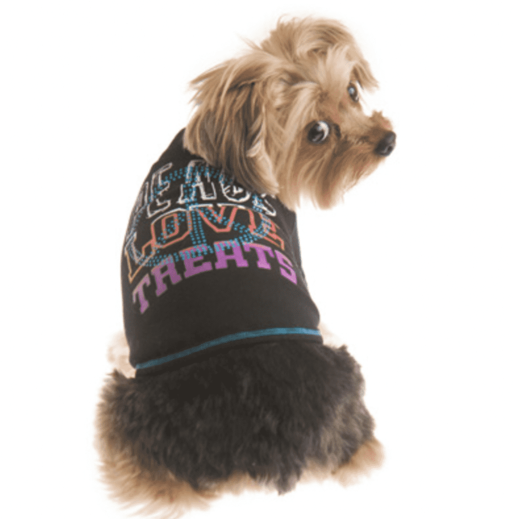 Peace Love Treats Dog Shirt.